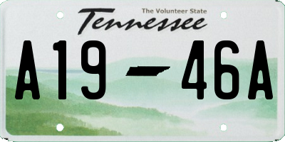 TN license plate A1946A