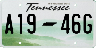 TN license plate A1946G