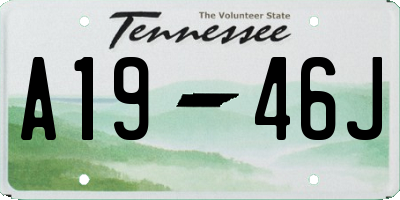 TN license plate A1946J