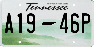 TN license plate A1946P