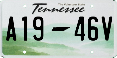 TN license plate A1946V