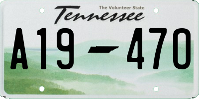 TN license plate A1947O