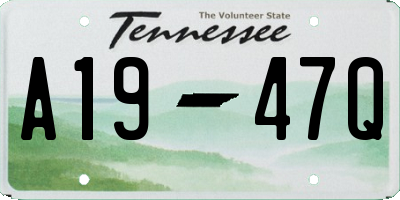 TN license plate A1947Q