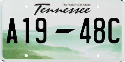 TN license plate A1948C