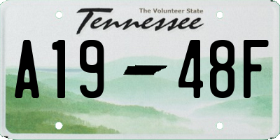 TN license plate A1948F