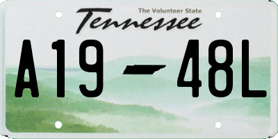 TN license plate A1948L