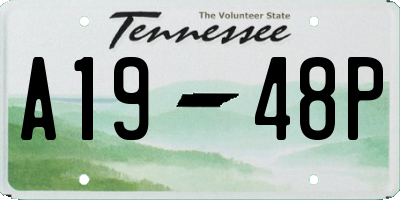 TN license plate A1948P