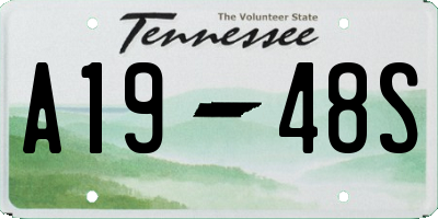 TN license plate A1948S