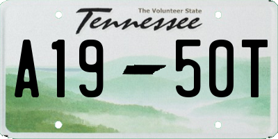 TN license plate A1950T