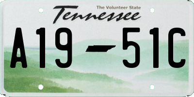 TN license plate A1951C