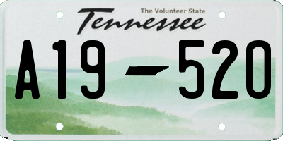 TN license plate A1952O