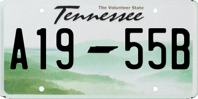 TN license plate A1955B