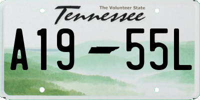 TN license plate A1955L