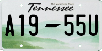 TN license plate A1955U