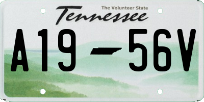 TN license plate A1956V