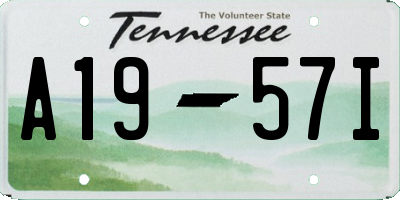 TN license plate A1957I