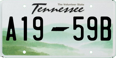 TN license plate A1959B