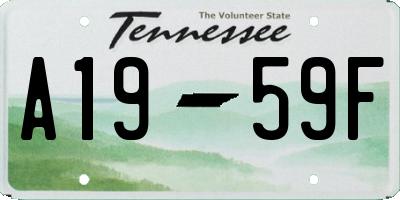 TN license plate A1959F