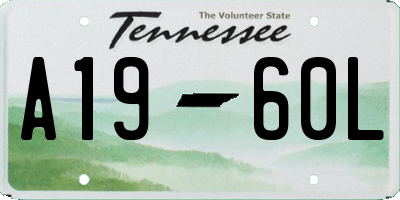 TN license plate A1960L
