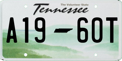 TN license plate A1960T