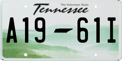 TN license plate A1961I
