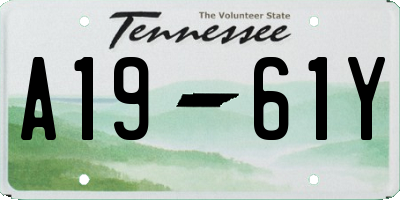 TN license plate A1961Y