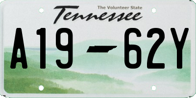 TN license plate A1962Y