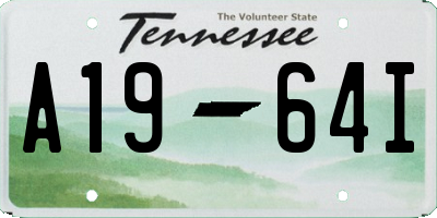 TN license plate A1964I
