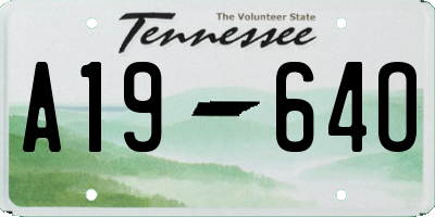 TN license plate A1964O