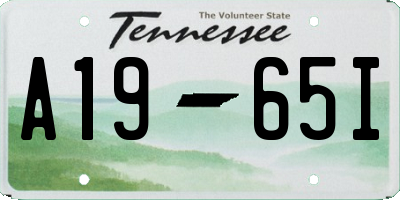 TN license plate A1965I