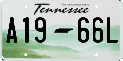 TN license plate A1966L