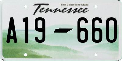 TN license plate A1966O