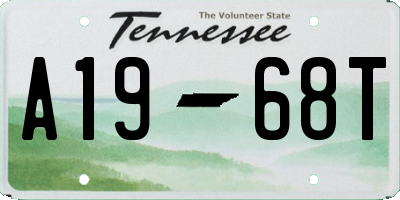 TN license plate A1968T