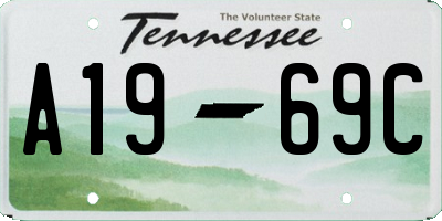 TN license plate A1969C