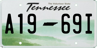TN license plate A1969I