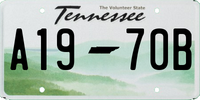 TN license plate A1970B