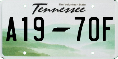 TN license plate A1970F