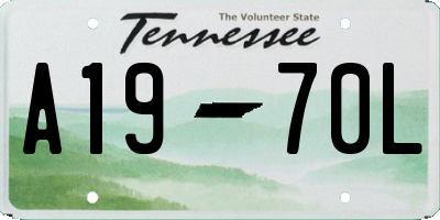 TN license plate A1970L