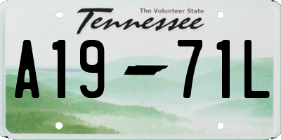 TN license plate A1971L