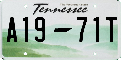 TN license plate A1971T