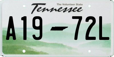 TN license plate A1972L