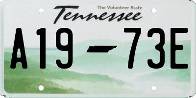 TN license plate A1973E