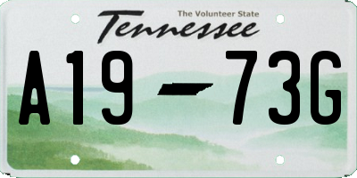TN license plate A1973G