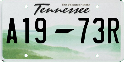 TN license plate A1973R
