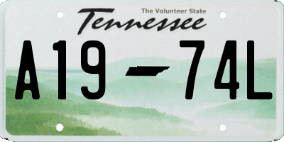 TN license plate A1974L