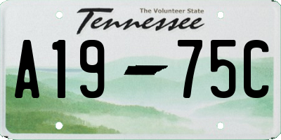 TN license plate A1975C