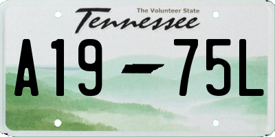 TN license plate A1975L