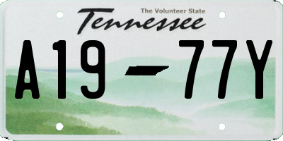 TN license plate A1977Y