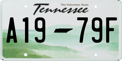 TN license plate A1979F