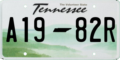TN license plate A1982R